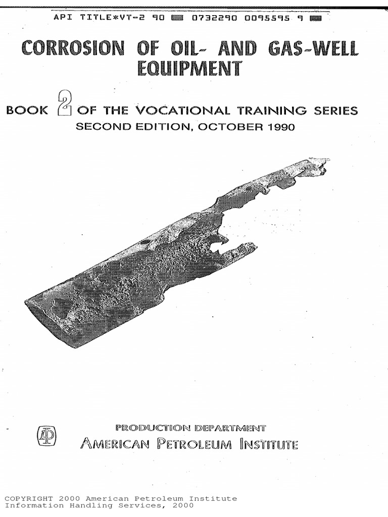 API VT - 2 - Corrosion of Oil and Gas Well Equipment | PDF | Petroleum ...