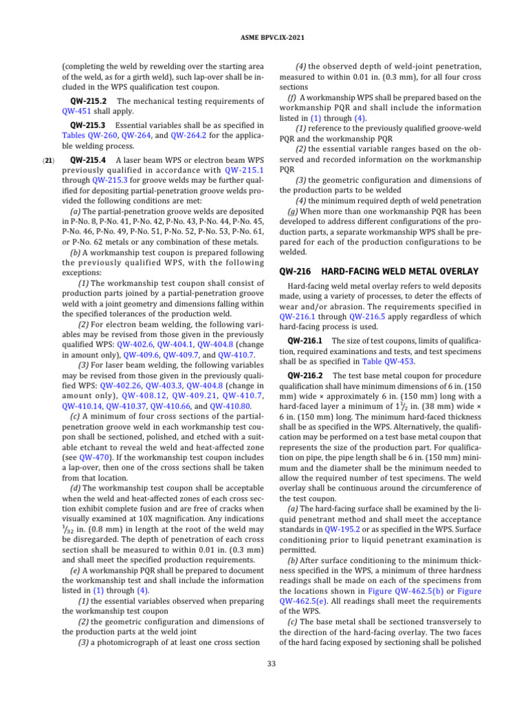 Extracted Pages From ASME BPVC 2021 Section IX-2 | PDF | Construction ...