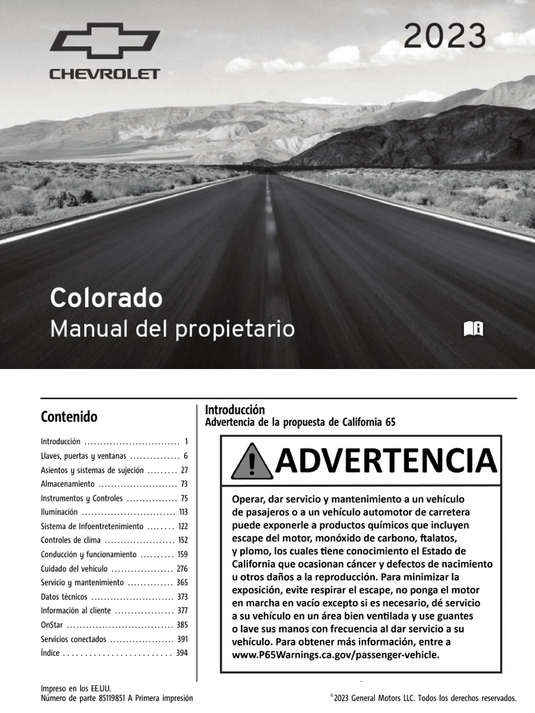 2023 Colorado Owners Manual