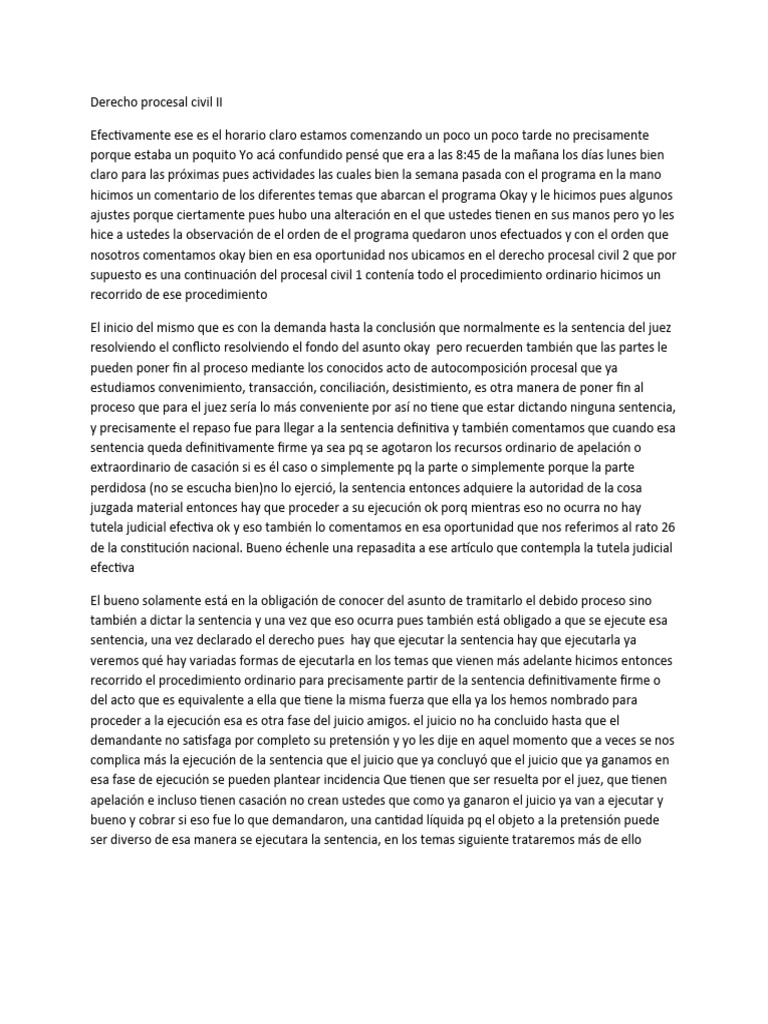 Ejecución de Sentencias en Derecho Civil | PDF | Sentencia (ley ...