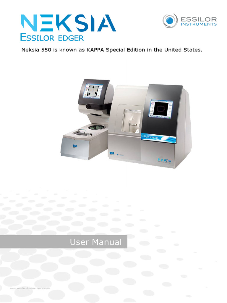 KAPPA Special Edition User Manual US | PDF | Equipment | Components