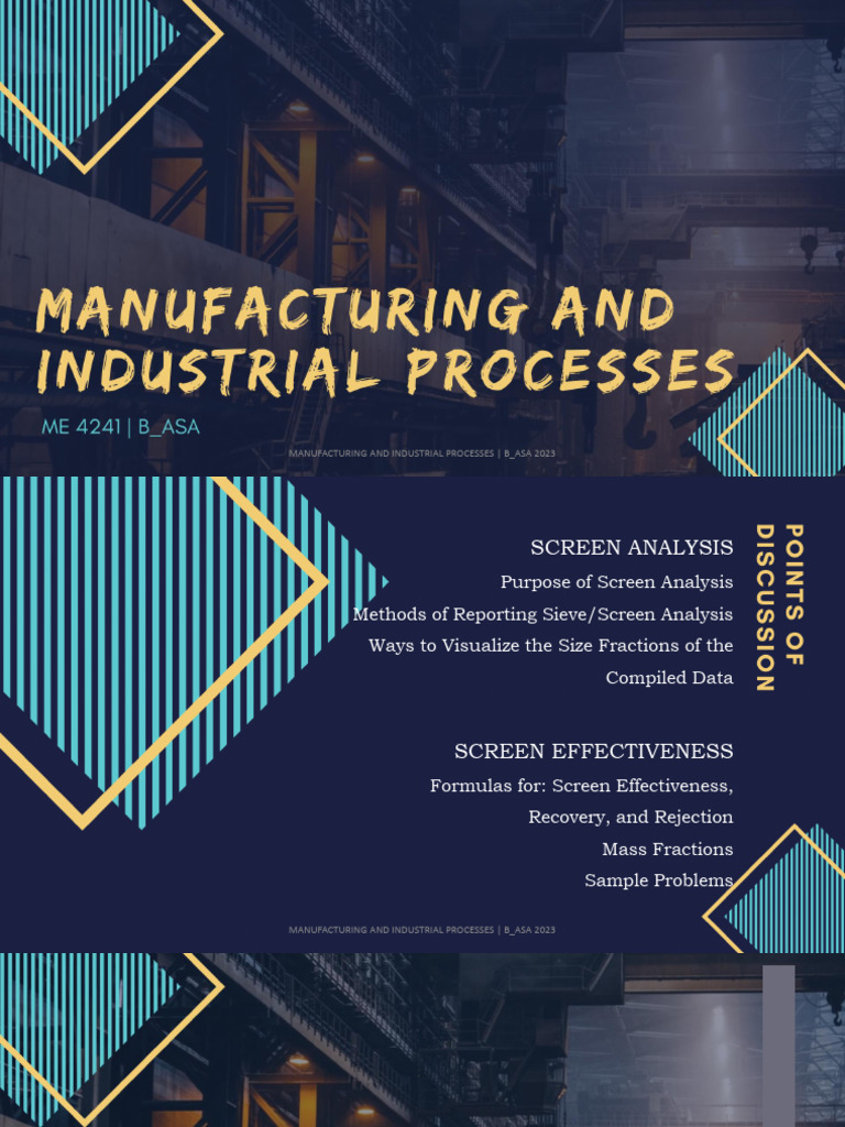 ME 424102Screen Analysis; Screen Effectiveness PDF Physical