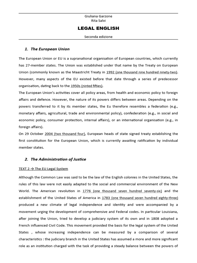 EU Legal Framework and Environmental Policy | PDF | European Union ...