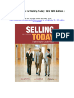 Solution Manual For Selling Today 12 e 12th Edition 013325092x