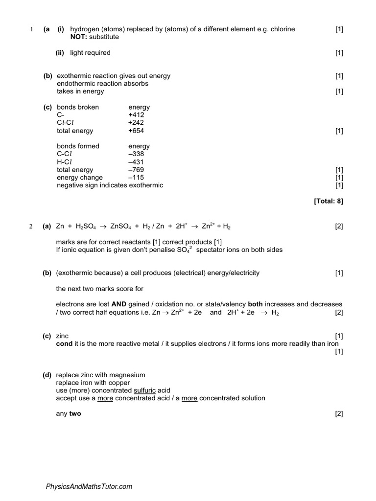 Chemical Reactions and Energy Changes | PDF | Hydrogen | Acid
