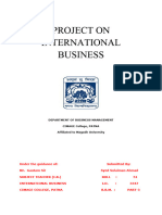 Project On International Business