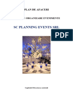 Plan de Afaceri - Firma de Organizare Evenimente SC Planning Events SRL