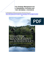 Solution Manual For Strategic Management and Business Policy Globalization Innovation and Sustainablility 14 e 14th Edition 0133126145