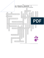 Organic Chemistry Keywords - 1. Crossword Puzzle