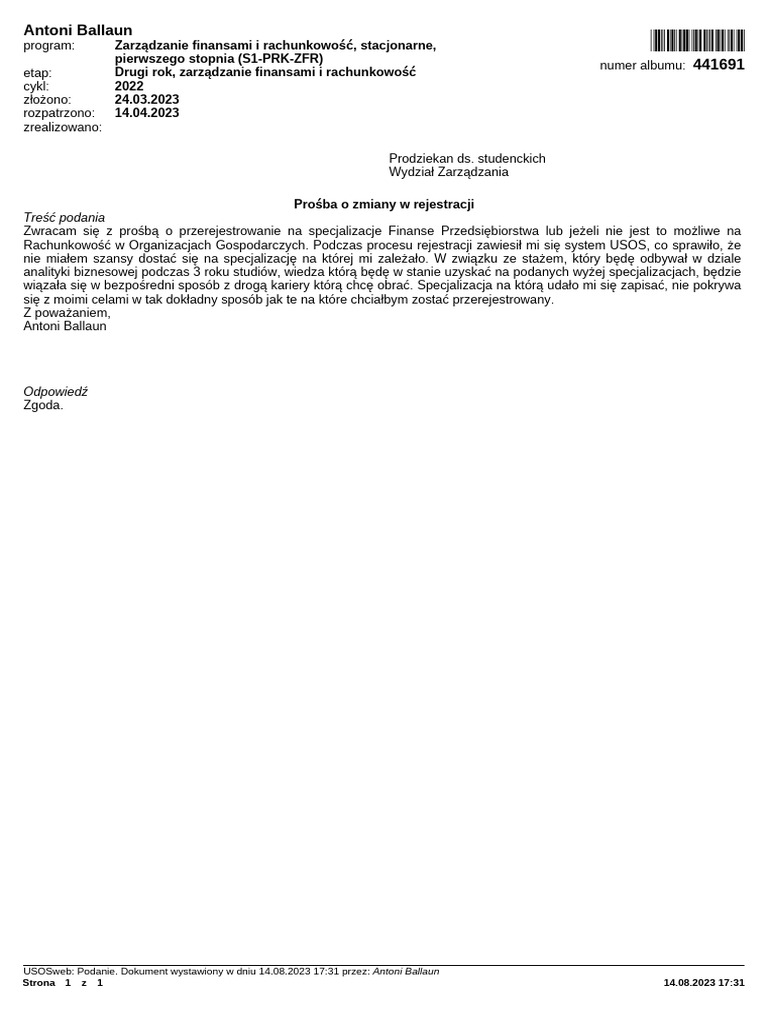 Podanie | PDF