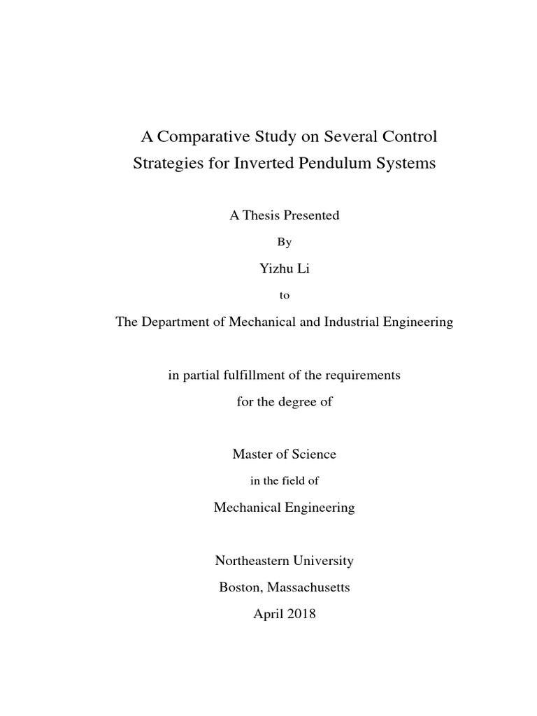 A Comparative Study On Several Control | PDF | Control Theory ...