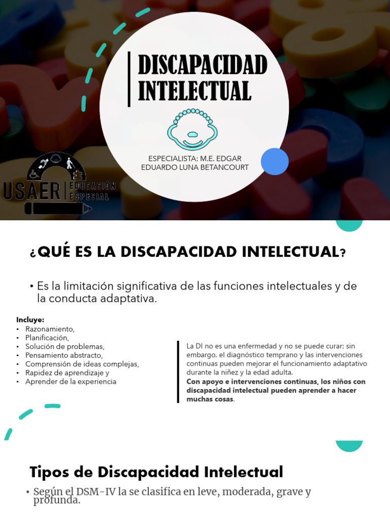 DISCAPACIDAD INTELECTUAL - Orientacion A Docente | PDF | Discapacidad ...