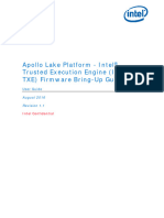 Apollo Lake - Broxton - Intel (R) TXE Firmware Bring-Up Guide - V1 - 1