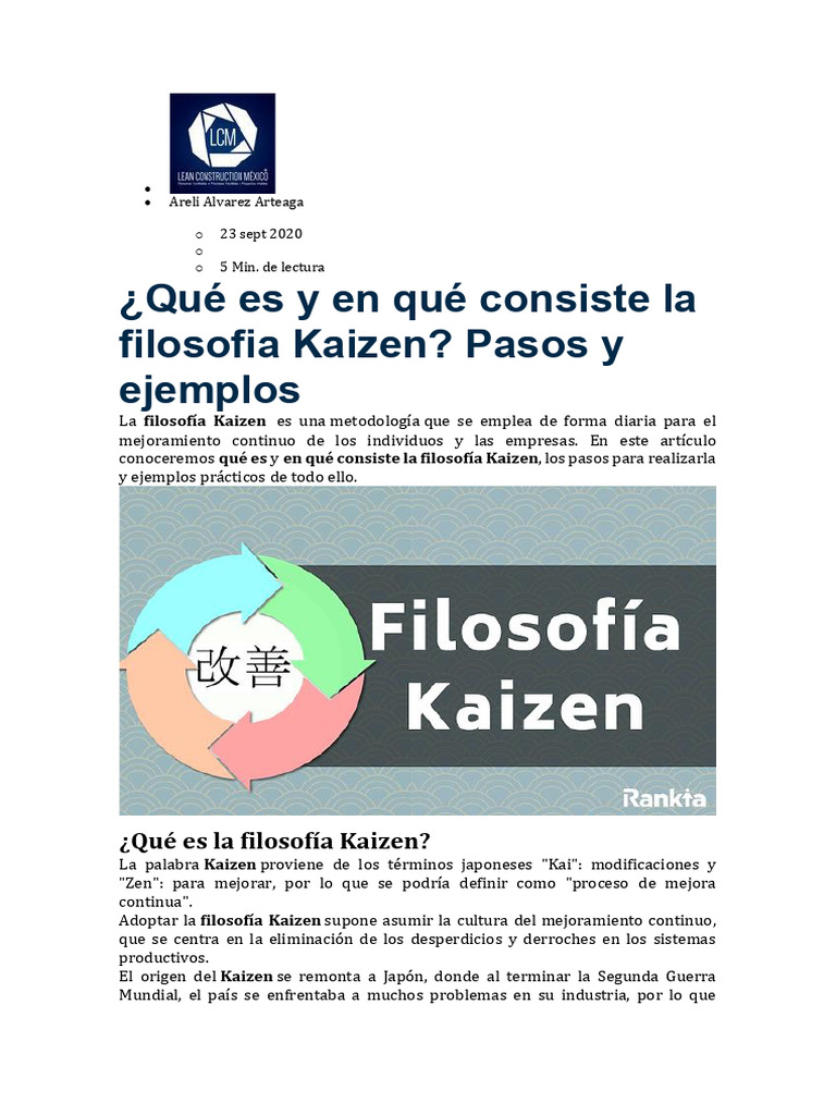 Kaizen Lectura | PDF | Calidad (comercial) | Business