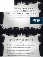 Introducción La Gestión de Riesgos y Protección Ciudadana