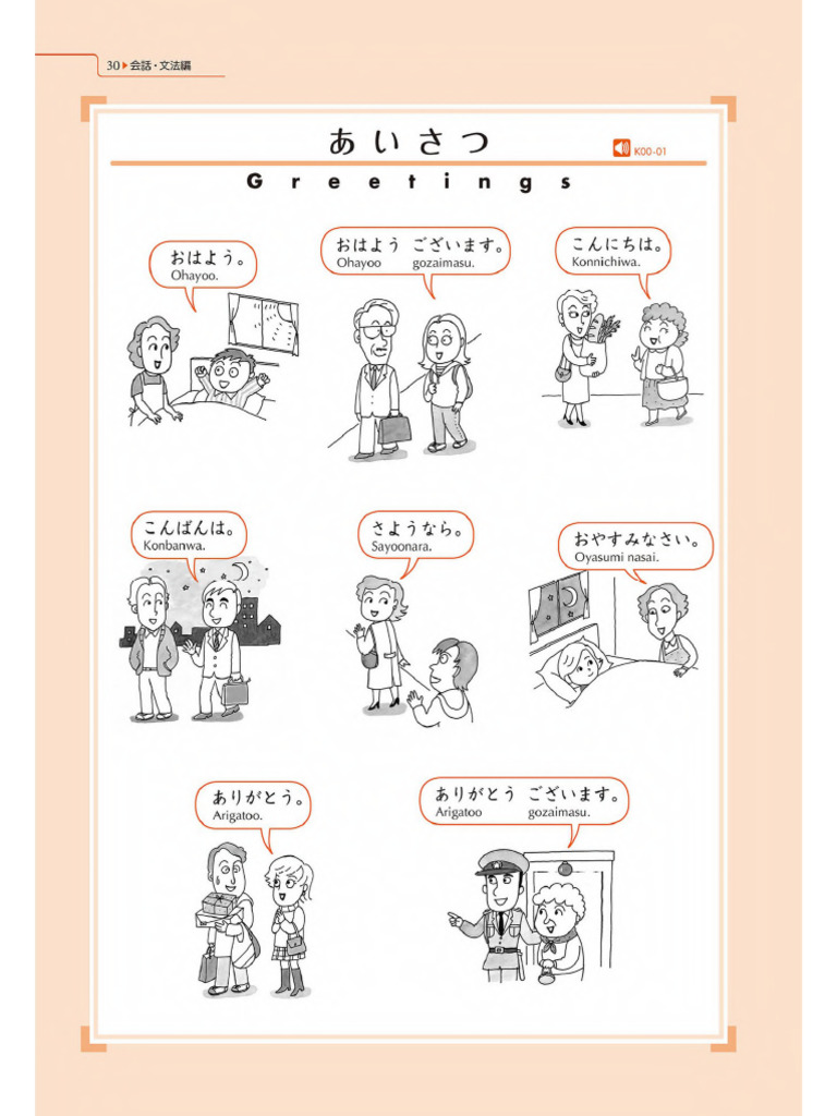 Lesson 0 Japanese Greetings | PDF