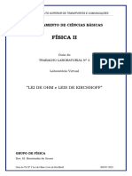 FÍSICA II-Guia TLab Virtual Nº 2-Lei de Ohm e leis de Kirchhoff -12-07-2022