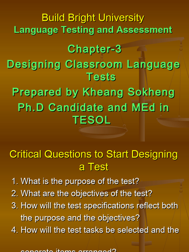 Designing Effective Language Tests | PDF | Educational Assessment ...