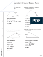 A Level Preparation - Sine and Cosine Rules (Answers)