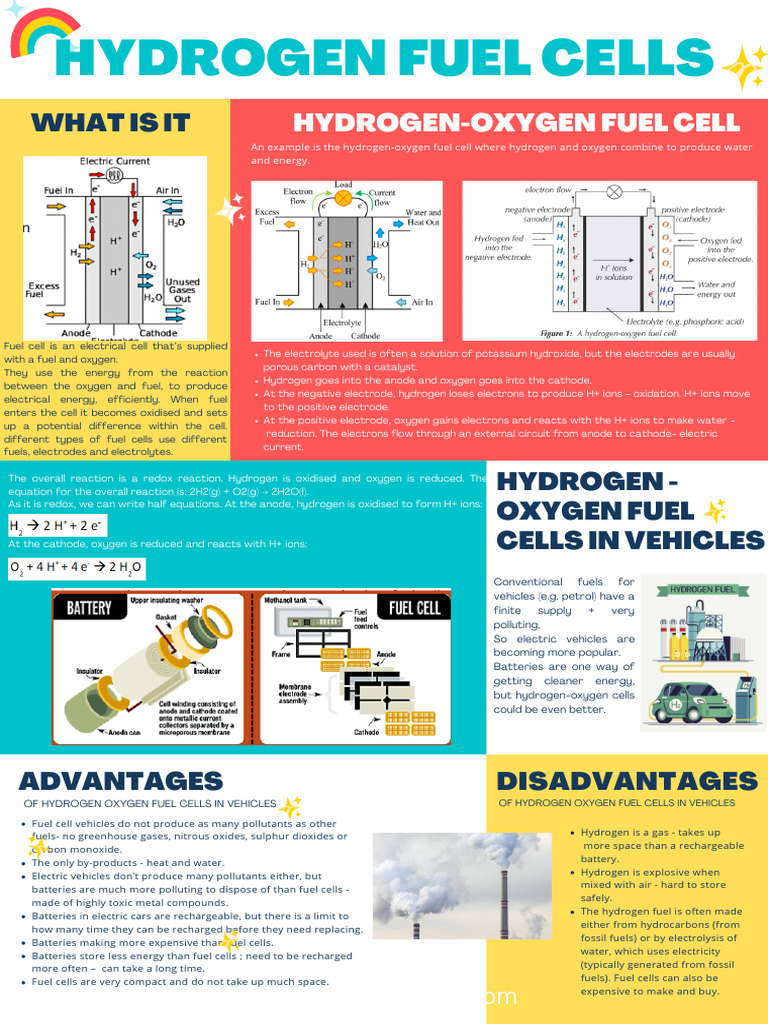 Hydrogen-Oxygen Fuel Cells Overview | PDF | Redox | Fuel Cell