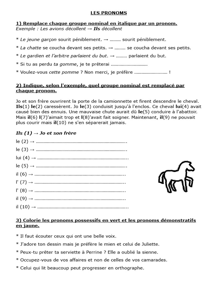 Gram Pronoms2 | PDF | Linguistique