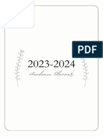 White Elegant Aesthetic Academic 2023-2024 Planner