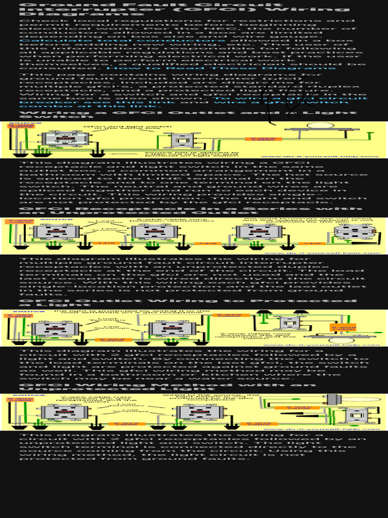 Wiring Diagrams For GFCI Outlets PDF Electrical Wiring Ac Power