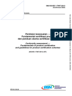 SNI ISO IEC 17067 Tahun 2013 Tentang Penilaian Kesesuaian Fundamental Sertifikasi Produk Dan Panduan Skema Sertifikasi Produk