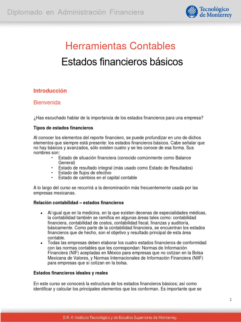 Cuatro Estados Financieros Básicos | PDF | Contabilidad | Estado de ...