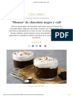 'Mousse' de Chocolate Negro y Café