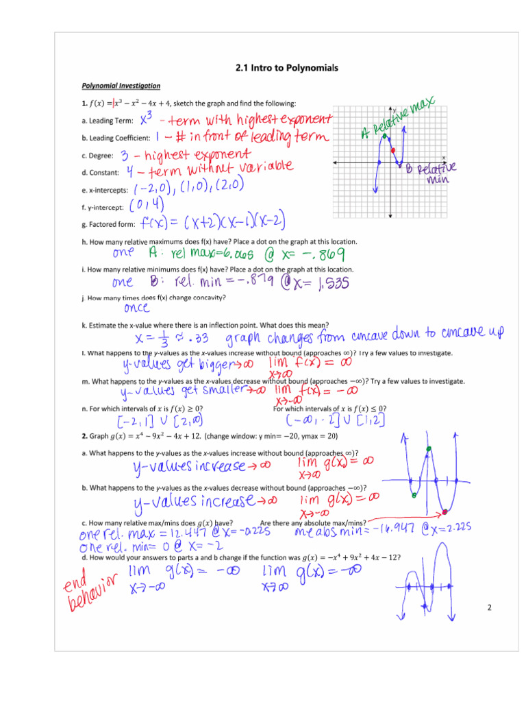 Lesson+2 1+Notes+Answer+Key | PDF