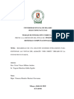 Desarrollo de Una Solución Business Intelligence para Gestionar Las Ventas Del Almacen Rio