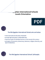 Nile Egyptian International Schools Levels Orientation