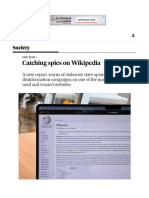 Espionage - Catching Spies On Wikipedia - Society - EL PAÍS English Edition