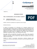 Memorando Interno: Al Contestar Por Favor Cite: Radicado No.: 20231300167883 Fecha: 2023-09-07 13:58