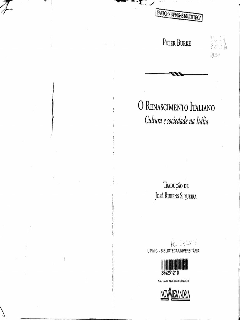Peter Burke Renascimento Italiano Iconografia PDF