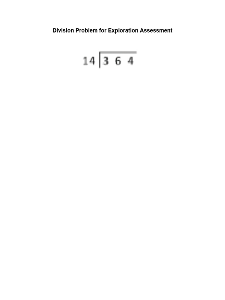 Division Problem | PDF