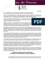N 57 Nota ASFI Anuncia Censo A Casas de Prestamo El 2018