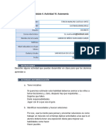 Datos Del: Módulo 4. Actividad 14. Autonomía