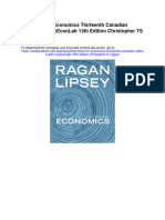 Test Bank For Economics Thirteenth Canadian Edition With Myeconlab 13th Edition Christopher Ts Ragan