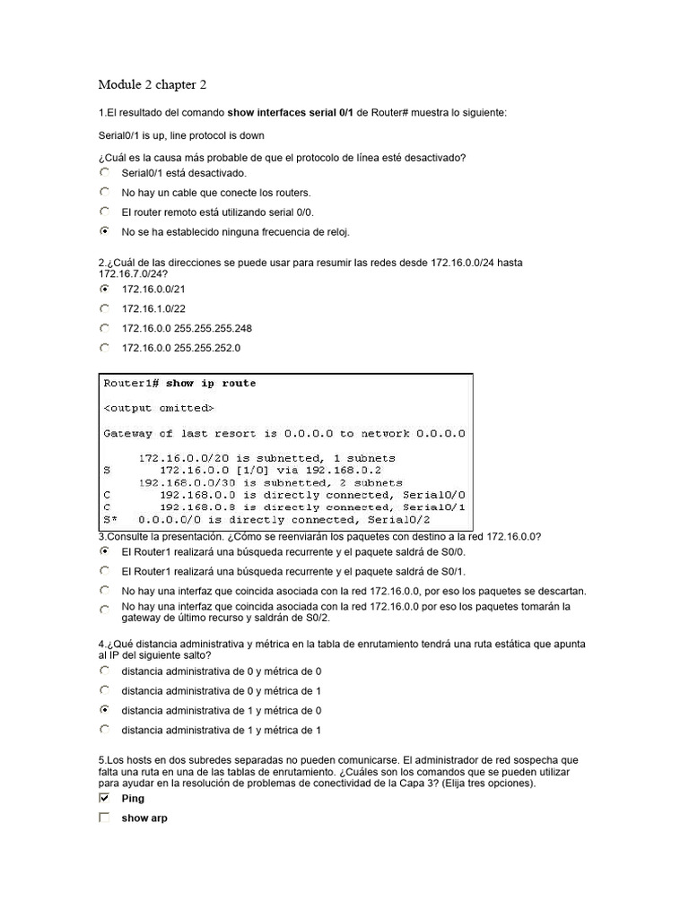 Module 2 Chapter 2 Test (100%respuestas) | Descargar gratis PDF ...