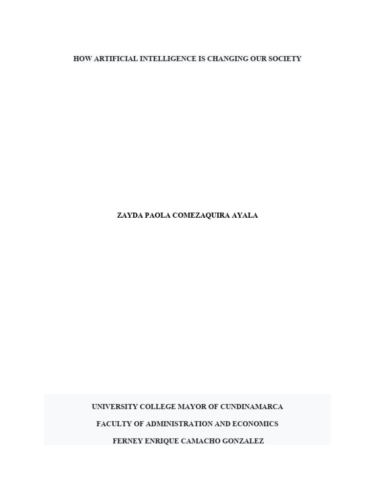 AI's Impact on Society Today | PDF | Artificial Intelligence ...