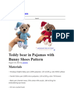 Teddy in Pjs With Slippers