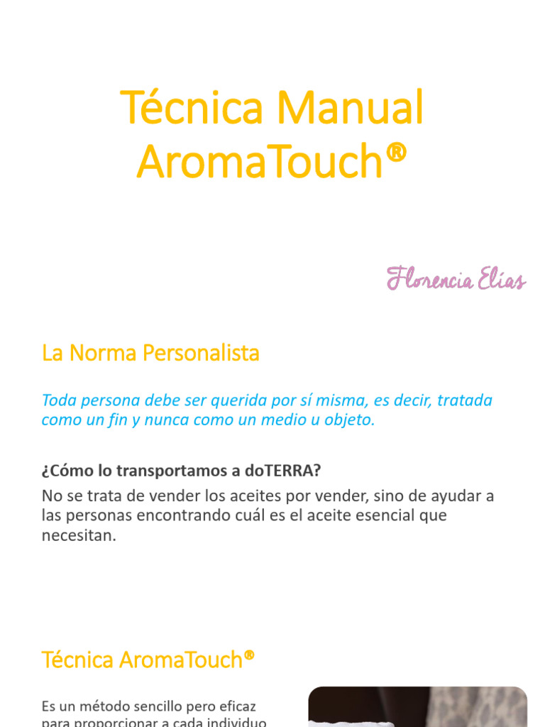 Aromatouch Manual doTERRA | PDF | Mano | Pulgar