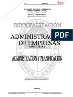 M - 1 Administracion y Planificacion