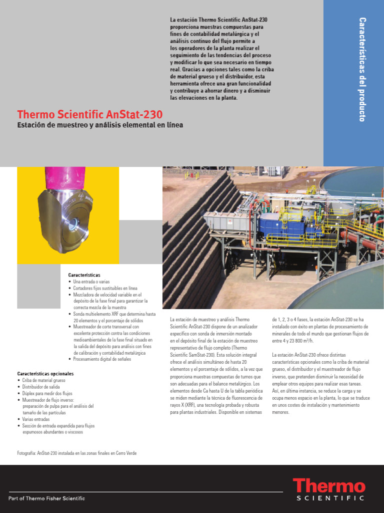 Estación AnStat-230: Muestreo y Análisis Elemental | PDF | Ingeniería ...