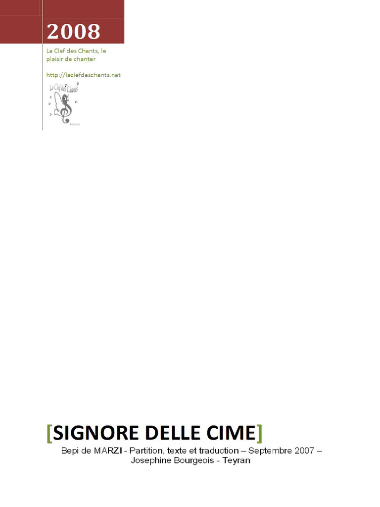 00 Signore Delle Cime Pdf