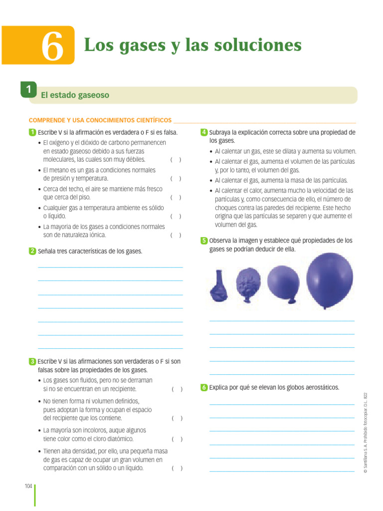 6TA UNIDAD Los Gases y Las Soluciones - CompressPdf | PDF | Gases | Presión