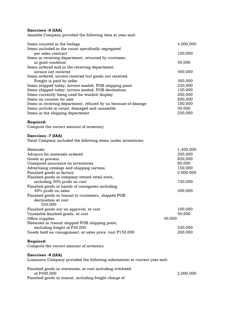 INVENTORIES2 | PDF | Accounts Payable | Inventory