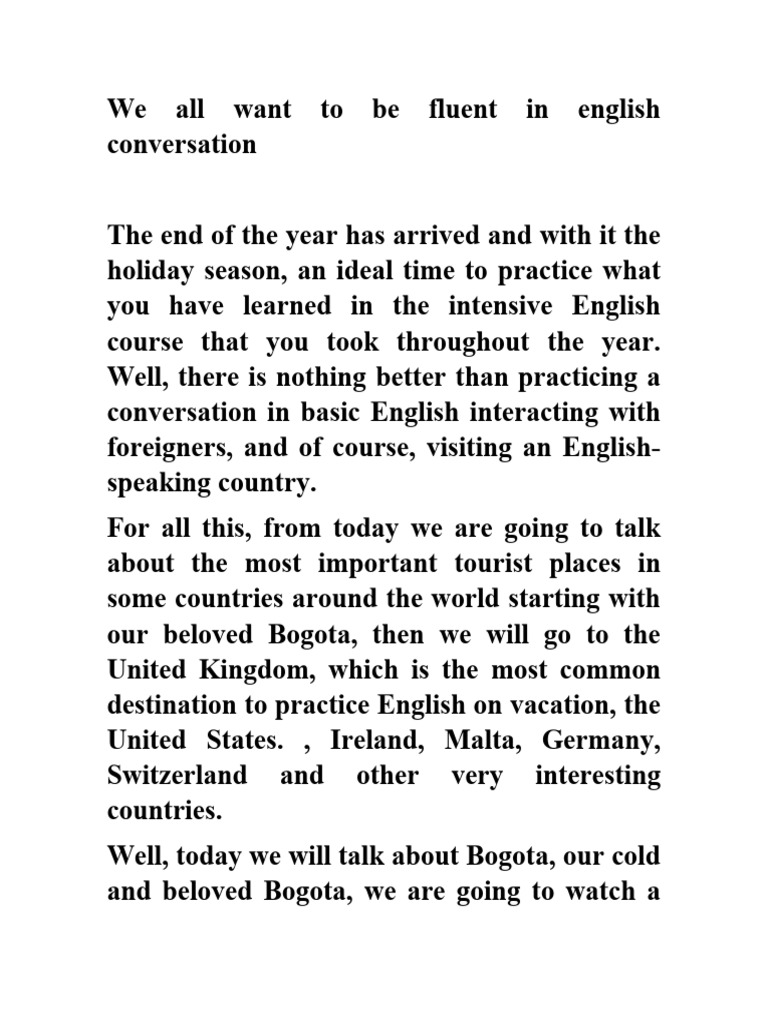 We All Want To Be Fluent In English Conversation PDF
